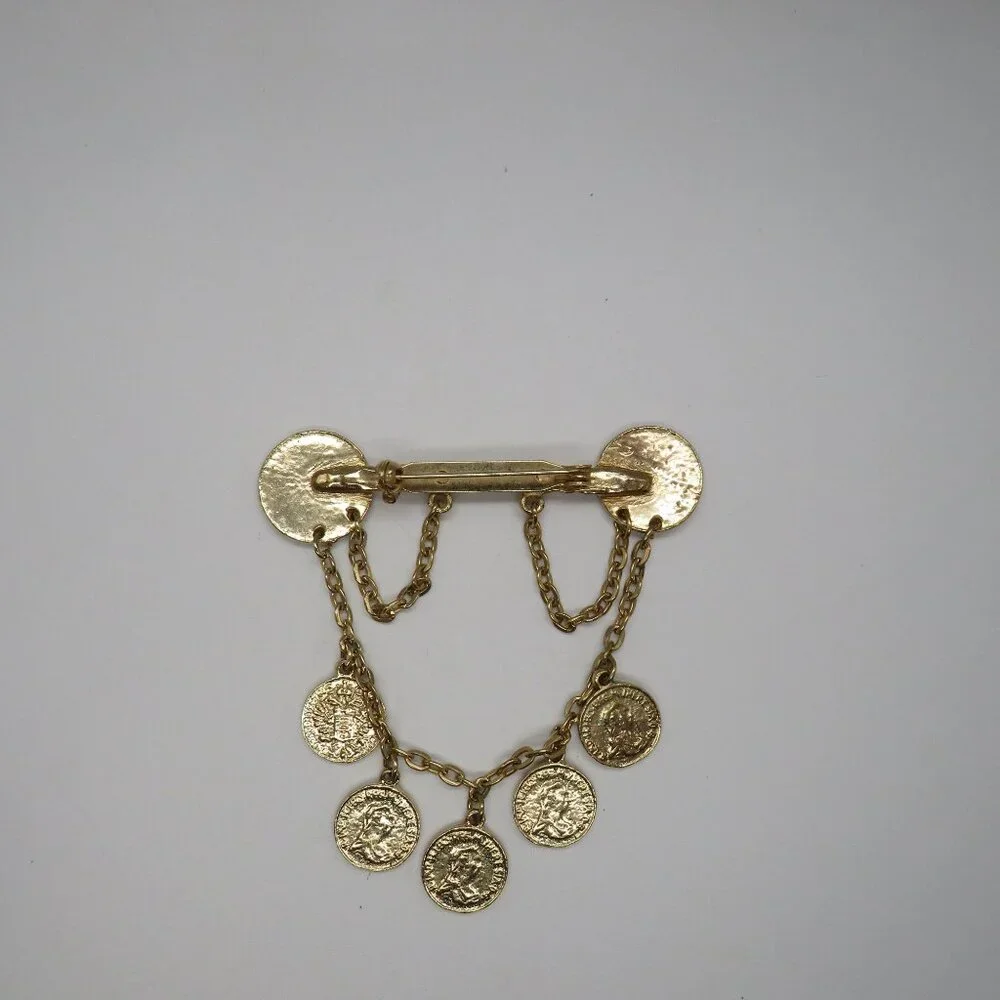 Vintage Imitation Coin Brooch 3